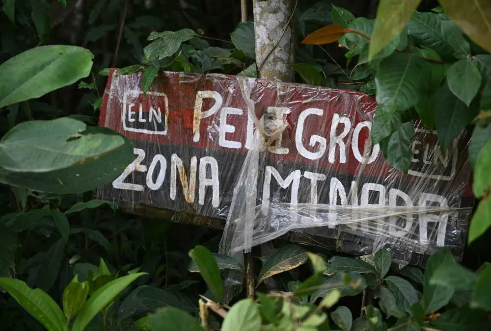 El sur del Departamento de Bol&iacute;var, en Colombia, tiene muchos campos minados. Raul Arboleda / AFP