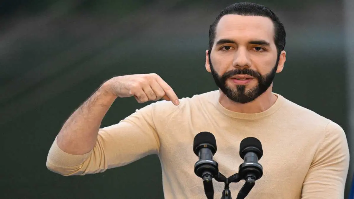 Nayib Bukele aspira a la reelecci&oacute;n presidencial en El Salvador. Foto: Marvin Recinos / AFP.