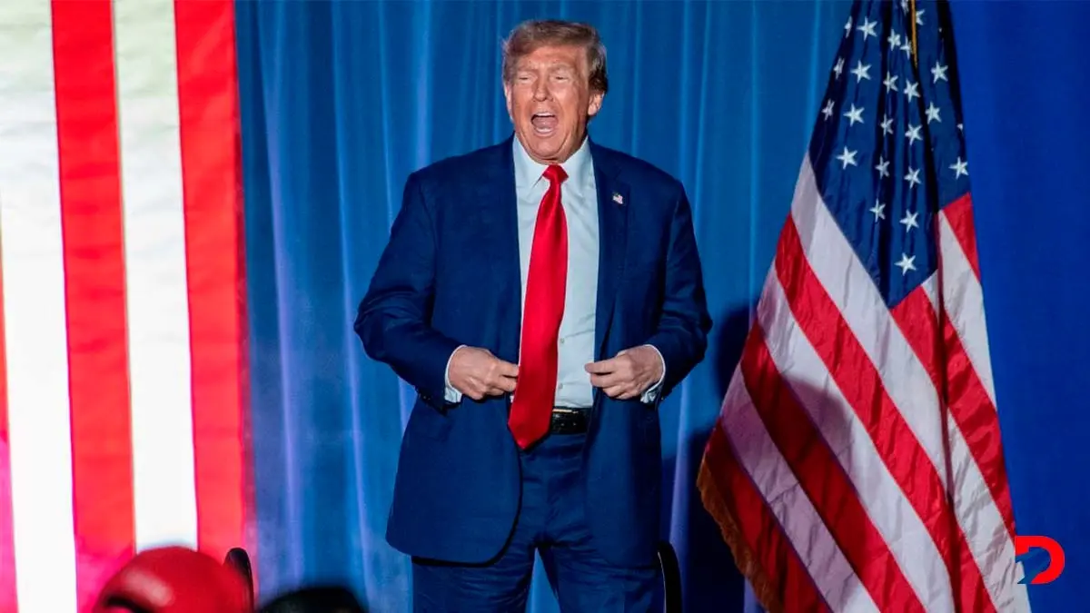 Donald Trump se present en un rally de campana en la Universidad de New Hampshire Whittemore Center Arena en Durham, New Hampshire. Foto: Joseph Prezioso / AFP.