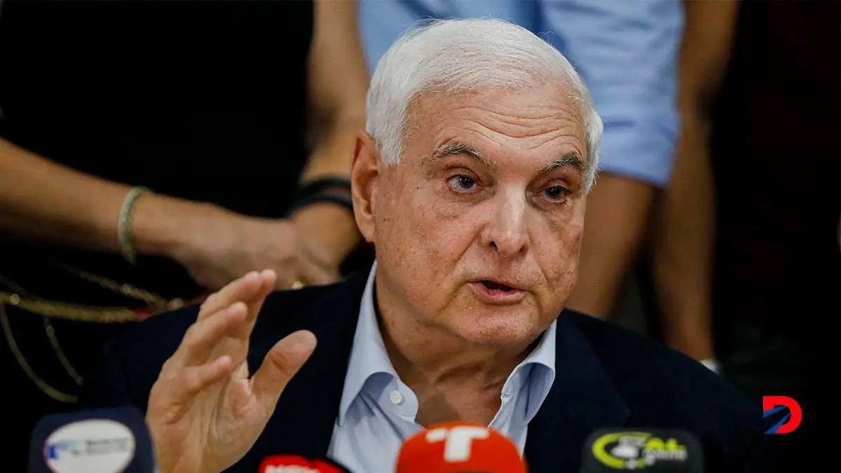 El ex presidente de Panam&aacute;, Ricardo Martinelli, durante una conferencia de prensa en junio de 2023. Foto: Roberto Cisneros / AFP.