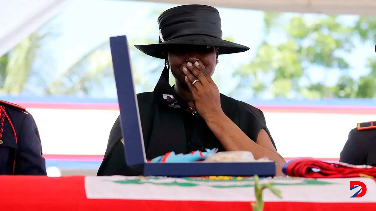 Martine Mo&iuml;se, viuda del asesinado presidente de Hait&iacute;, Jovenel Mo&iuml;se. Foto: Valerie Baeriswyl / AFP.
