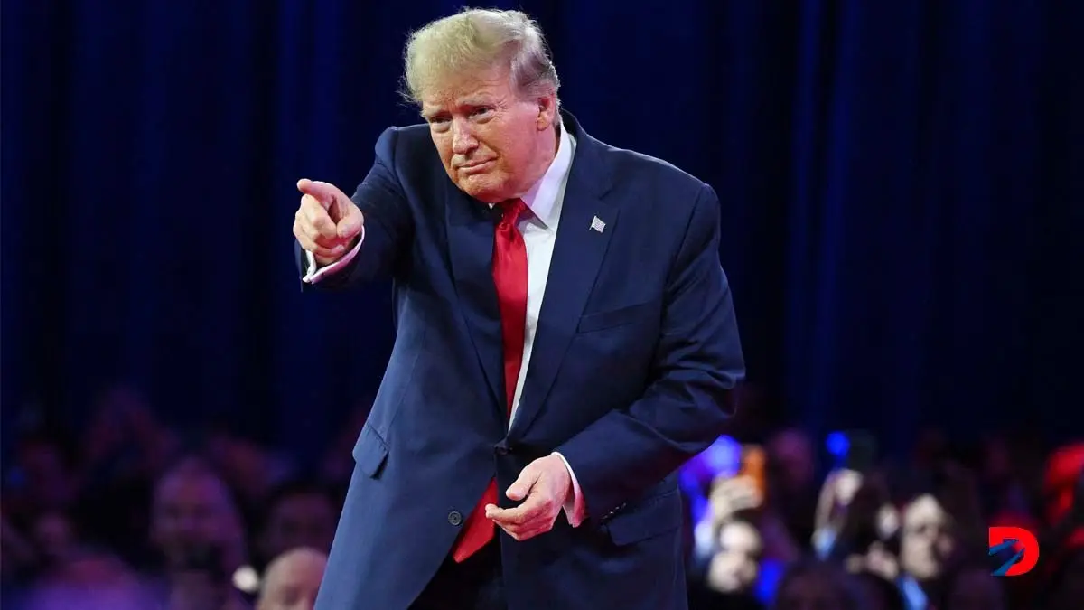 Donald Trump, expresidente que aspira a volver a gobernar Estados Unidos, durante la Conferencia de Acci&oacute;n Pol&iacute;tica Conservadora. Foto: Mandel Ngan / AFP.