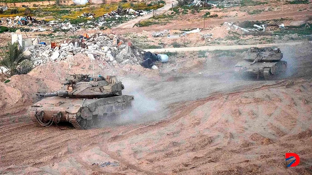 Tropas del ej&eacute;rcito de Israel avanzan en Gaza, mientras siguen los combates con las fuerzas de Hamas. Foto: Armada Israel&iacute; / AFP.