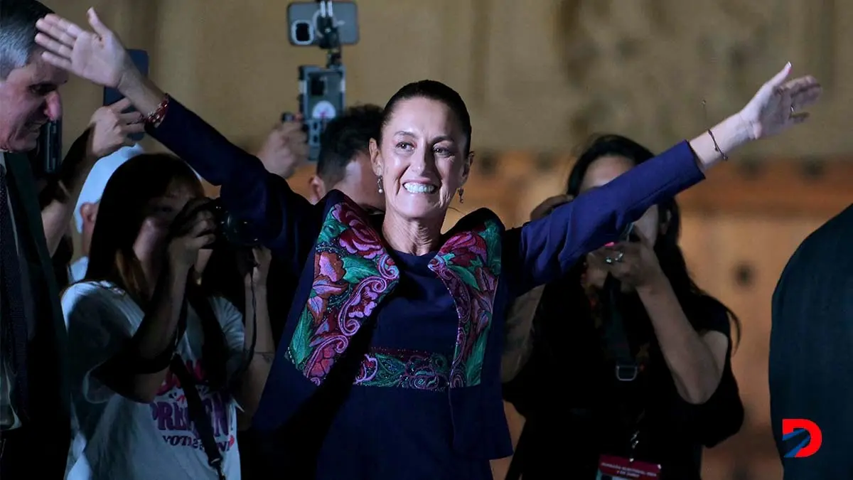 Claudia Sheinbaum, presidenta electa de M&eacute;xico, con un apoyo de cerca del 60 por ciento del electorado. Foto: Yuri Cortez / AFP.