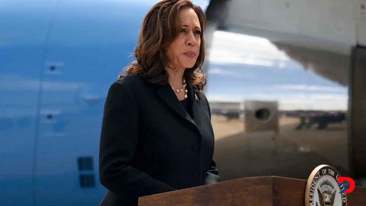 Kamala Harris, vicepresidenta de Estados Unidos, es ya oficialmente la candidata presidencial del Partido Dem&oacute;crata. Foto: Mark Felix / AFP.