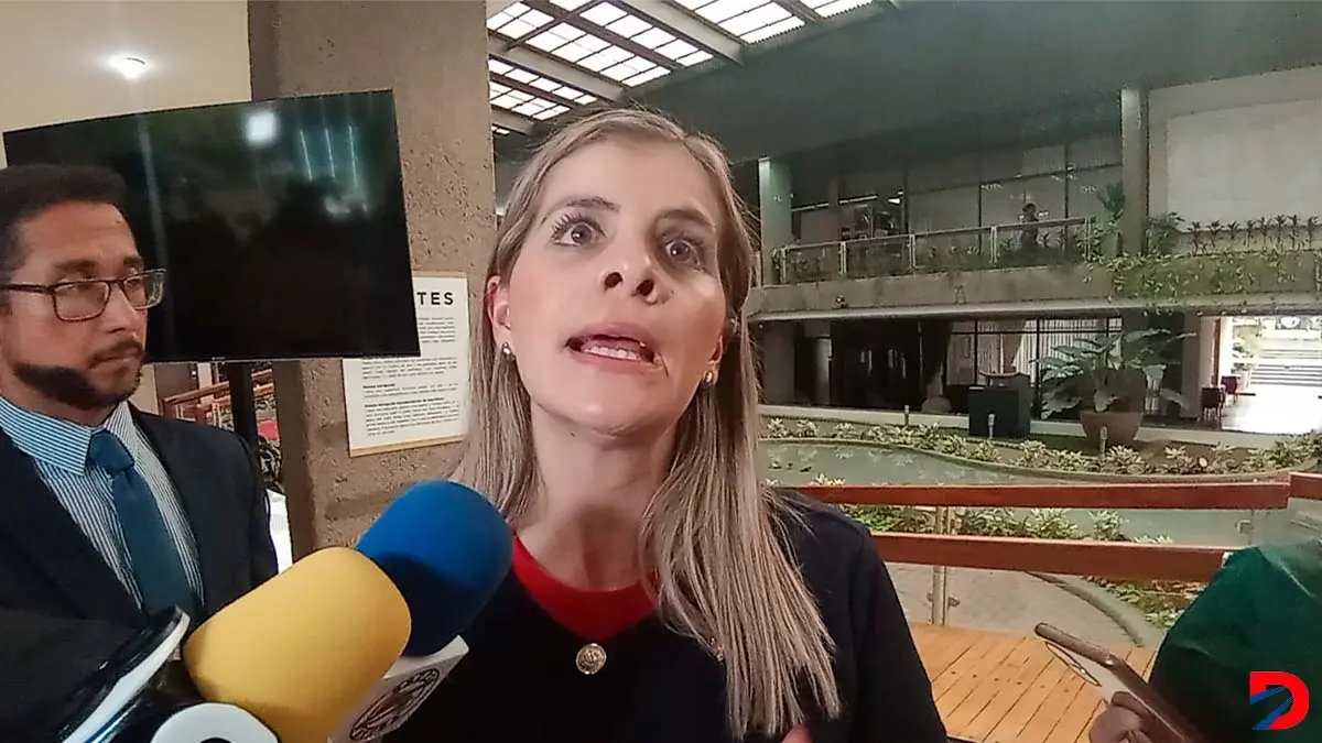 Laura Fern&aacute;ndez Delgado, ministra de Planificaci&oacute;n como recargo, defendi&oacute; que el presupuesto nacional del 2025 hace frente a las prioridades y necesidades institucionales. Foto: Krissia Morris Gray.