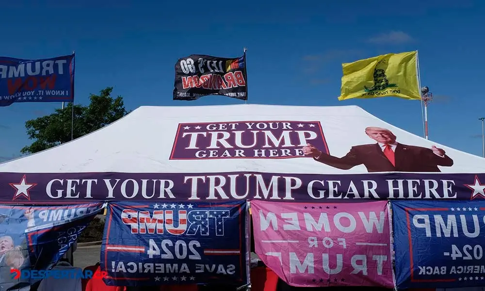 Donald Trump efectu&oacute; un acto de campa&ntilde;a en Wisconsin el s&aacute;bado. Foto: Alex Wroblewski / AFP.