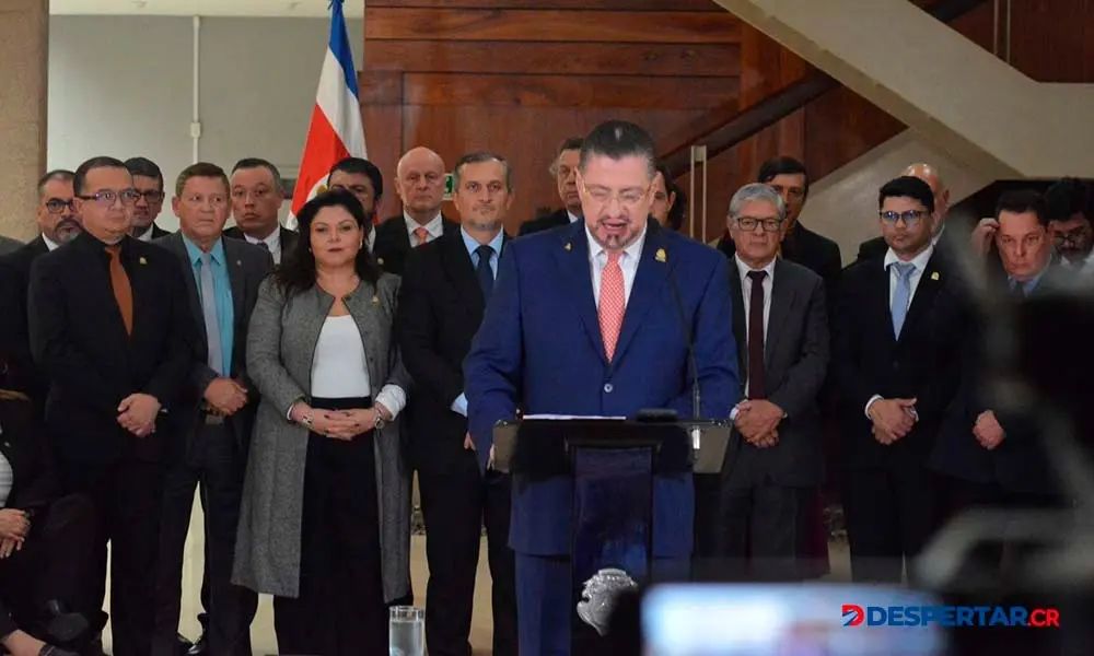 El presidente de la Rep&uacute;blica, Rodrigo Chaves cuestion&oacute; fuertemente a la Fiscal&iacute;a General de la Rep&uacute;blica, al fiscal general, Carlo D&iacute;az y a dos magistrados del Poder Judicial. Foto: S&oacute;crates Colindres.