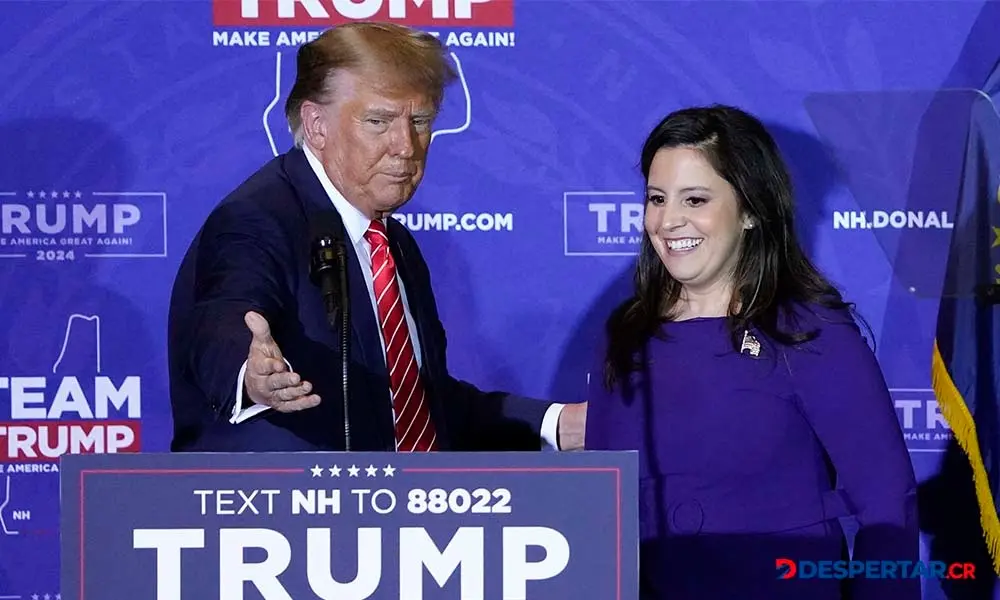 El presidente electo de Estados Unidos, Donald Trump, design&oacute; a la representante Elise Stefanik como embajadora ante la ONU en la pr&oacute;xima administraci&oacute;n. Foto: Timothy Clary / AFP.