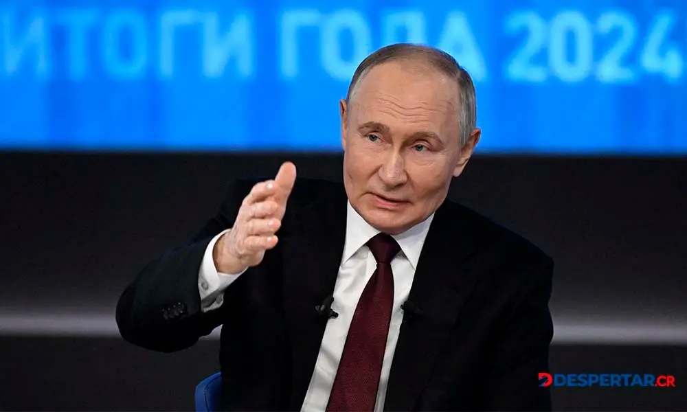 El presidente ruso, Vladimir Putin, ofreci&oacute; una conferencia de prensa de cierre de a&ntilde;o de cuatro horas y media este jueves. Foto: Alexander Nemenov / AFP.