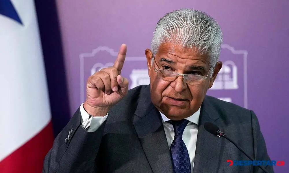 Jos&eacute; Ra&uacute;l Mulino, presidente de Panam&aacute;, en su conferencia de prensa semanal. Foto: Arnulfo Franco / AFP.
