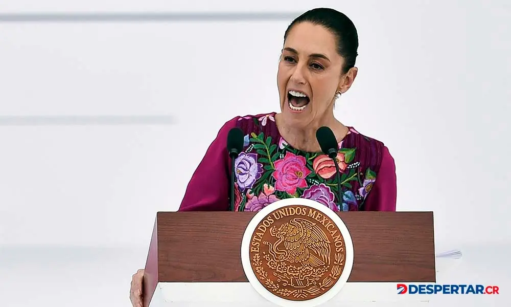 La presidenta de M&eacute;xico, Claudia Sheinbaum present&oacute; su programa de promoci&oacute;n de inversiones este lunes. Foto: Rodrigo Oropeza / AFP.