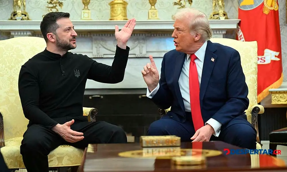 Donald Trump y Volodimir Zelenski tuvieron un fuerte altercado el viernes en la Casa Blanca. Foto: Sa&uacute;l Loeb / AFP.