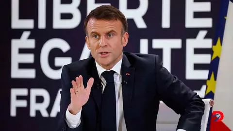 Emmanuel Macron, presidente de Francia, ofreci&oacute; su primera conferencia de prensa en casi cinco a&ntilde;os. Foto: Ludovic Mar&iacute;n / AFP.