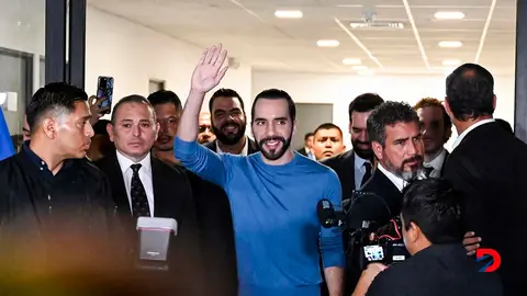 Nayib Bukele se encamina a una victoria electoral el domingo en El Salvador. Foto: Marvin Recinos / AFP.