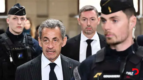 Nicolasd Sarkozy, expresidente de Francia, llega al tribunal donde se le conden&oacute; a un a&ntilde;o de c&aacute;rcel en suspenso. Foto: Bertrand Guay / AFP.