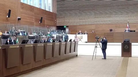 El presupuesto extraordinario fue aprobado por la mayor&iacute;a de diputados presentes. Foto S&oacute;crates Colindres