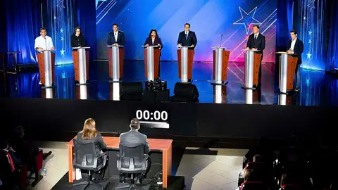 Ricardo Lombana, Zulay Rodr&iacute;guez, Jos&eacute; Gabriel Carrizo, Maribel Gordon, Mart&iacute;n Torrijos y Melit&oacute;n Arrocha aspiran a la presidencia de Panam&aacute;. Foto: Walter Hurtado / AFP.