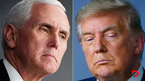 Mike Pence, exvicepresidente de Estados Unidos bajo la presidencia de Donald Trump, anunci&oacute; que no votar&aacute; por el exmandatario. Foto: Mandel Ngan / AFP.