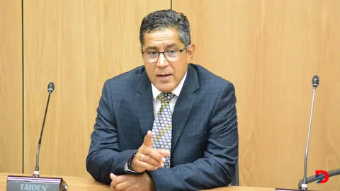 El Ministro de Hacienda Nogui Acosta expuso en la Comis&oacute;n de Lim&oacute;n que el pago es un acto de transparencia. Foto S&oacute;crates Colindres