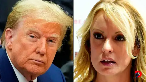 Donald Trump ir&aacute; a juicio a partir del lunes bajo cargos de intentar ocultar pagos a la exactriz porno Stormy Daniels. Fotos: Mary Altaffer y Tobias Schwarz / AFP.