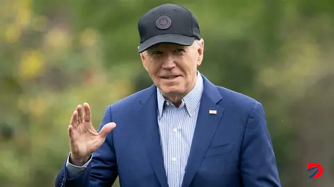 Joe Biden, presidente de Estados Unidos, regresa a la Casa Blanca despu&eacute;s de una gira de campa&ntilde;a por Pensylvania. Foto: Saul Loeb / AFP.