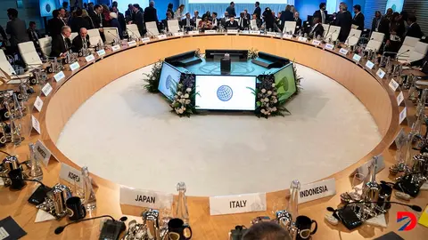El Comit&eacute; de Desarrollo del Banco Mundial sesion&oacute; durante la reuni&oacute;n entre esta &uacute;ltima entidad y el Fondo Monetario Internacional. Foto: Drew Angerer / AFP.