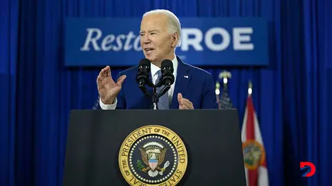 El presidente de Estados Unidos, Joe Biden, es foco de las teor&iacute;as conspirativas a menudo. Foto: Andrew Caballero-Reynolds / AFP.