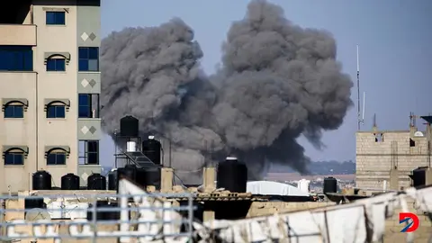 El ej&eacute;rcito israel&iacute; desarroll&oacute; acciones militares en Rafah, en el sur de Gaza, este martes. Foto: AFP.