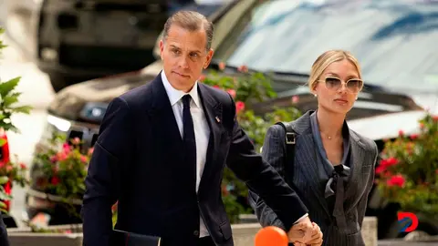 Hunter Biden, hijo del presidente de Estados Unidos, Joe Biden, llega al tribunal donde se seleccion&oacute; al jurado para su juicio. Foto: Ryan Collerd / AFP.