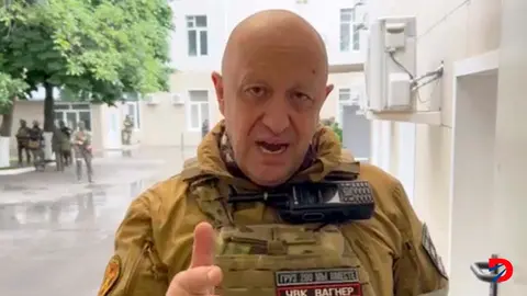 Yevgeny Prigozhin, fallecido l&iacute;der del grupo Wagner, hab&iacute;a iniciado su movimiento en contra de Putin el 23 de junio de 2023. Foto: cortes&iacute;a / Telegram/ @concordgroup_official / AFP.