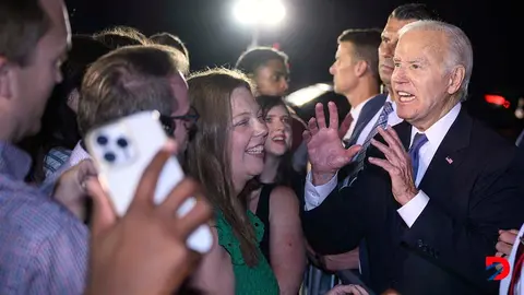 El presidente de Estados Unidos, Joe Biden, habl&oacute; en Carolina del Norte, despu&eacute;s de una noche dif&iacute;cil en el debate ante Donald Trump. Foto: Mandel Ngan / AFP.