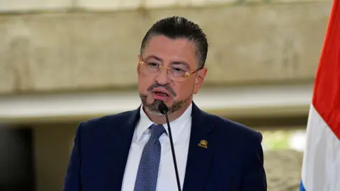 Rodrigo Chaves, presidente de la Rep&uacute;blica, sostiene que hubo fraude en las elecciones presidenciales en Venezuela. Foto: S&oacute;crates Colindres.