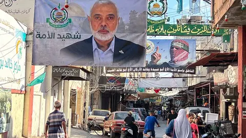 El jefe pol&iacute;tico de Hamas, Ismail Haniyeh, fue asesinado en Teher&aacute;n este mi&eacute;rcoles. Foto: Mahmoud Zayyat / AFP.