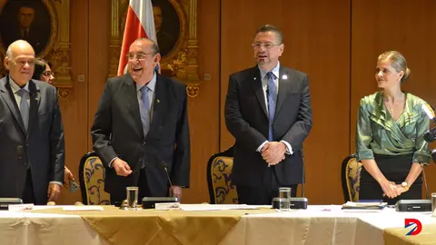 Los tres poderes de la rep&uacute;blica se reunieron en la mesa de trabajo con el tema de seguridad al que asisti&oacute; el presidente Rodrigo Chaves cuando ya no era esperado por los dem&aacute;s jerarcas Foto S&oacute;crates Colindres