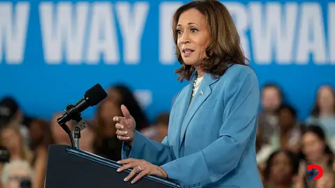 La vicepresidenta de Estados Unidos, Kamala Harris, present&oacute; su programa econ&oacute;mico, en el marco de la campa&ntilde;a electoral en ese pa&iacute;s. Foto: Allison Joyce / AFP.