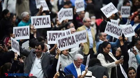 Las manifestaciones contra la reforma judicial en M&eacute;xico prosiguen, m&aacute;s all&aacute; del avance del plan en el Legislativo. Foto: AFP.