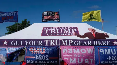 Donald Trump efectu&oacute; un acto de campa&ntilde;a en Wisconsin el s&aacute;bado. Foto: Alex Wroblewski / AFP.