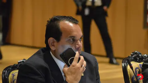El director del OIJ Randall D&iacute;az defendio el actuar en los allanamientos y la detenci&oacute;n de los funcionarios de la Caja. Foto S&oacute;crates Colindres