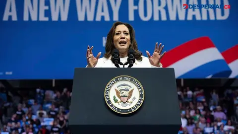 La vicepresidenta de Estados Unidos, y candidata presidencial dem&oacute;crata, Kamala Harris. Foto: Saul Loeb / AFP.