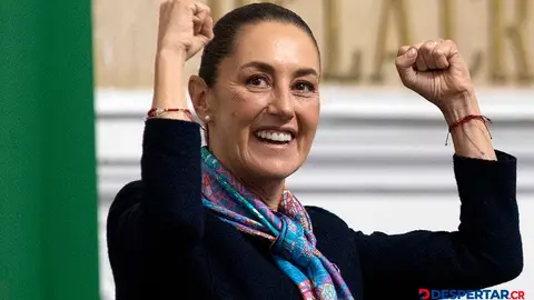 La presidenta de M&eacute;xico, Claudia Sheinbaum present&oacute; este martes su plan de combate al narcotr&aacute;fico. Foto: Yuri Cortez / AFP.