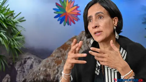 La ministra de Ambiente de Colombia, y presidenta de la COP16, ofreci&oacute; a la AFP una entrevista este lunes. Foto: Luis Acosta / AFP.