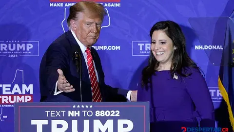 El presidente electo de Estados Unidos, Donald Trump, design&oacute; a la representante Elise Stefanik como embajadora ante la ONU en la pr&oacute;xima administraci&oacute;n. Foto: Timothy Clary / AFP.
