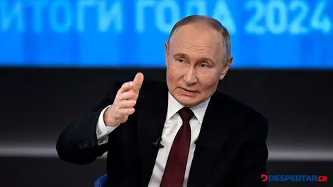 El presidente ruso, Vladimir Putin, ofreci&oacute; una conferencia de prensa de cierre de a&ntilde;o de cuatro horas y media este jueves. Foto: Alexander Nemenov / AFP.