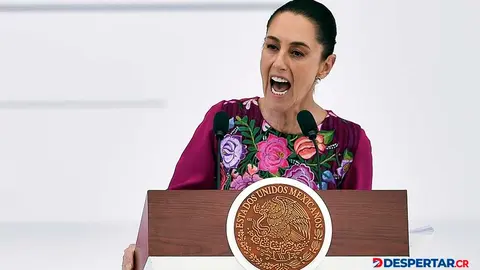 La presidenta de M&eacute;xico, Claudia Sheinbaum present&oacute; su programa de promoci&oacute;n de inversiones este lunes. Foto: Rodrigo Oropeza / AFP.