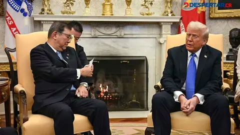 El presidente de Estados Unidos, Donald Trump recibi&oacute; al primer ministro de Jap&oacute;n, Shigeru Ishiba, en la Casa Blanca. Foto: Jim Watson / AFP.