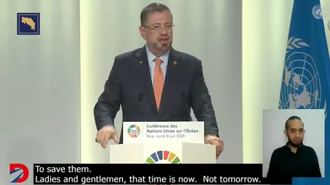 Rodrigo Chaves en su discurso de apertura de la UNOC3