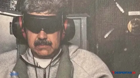 El presidente de los Estados Unidos publico en su red social la imagen del presidente venezolano capturado por las fuerzas militares. Foto Trumpsocial