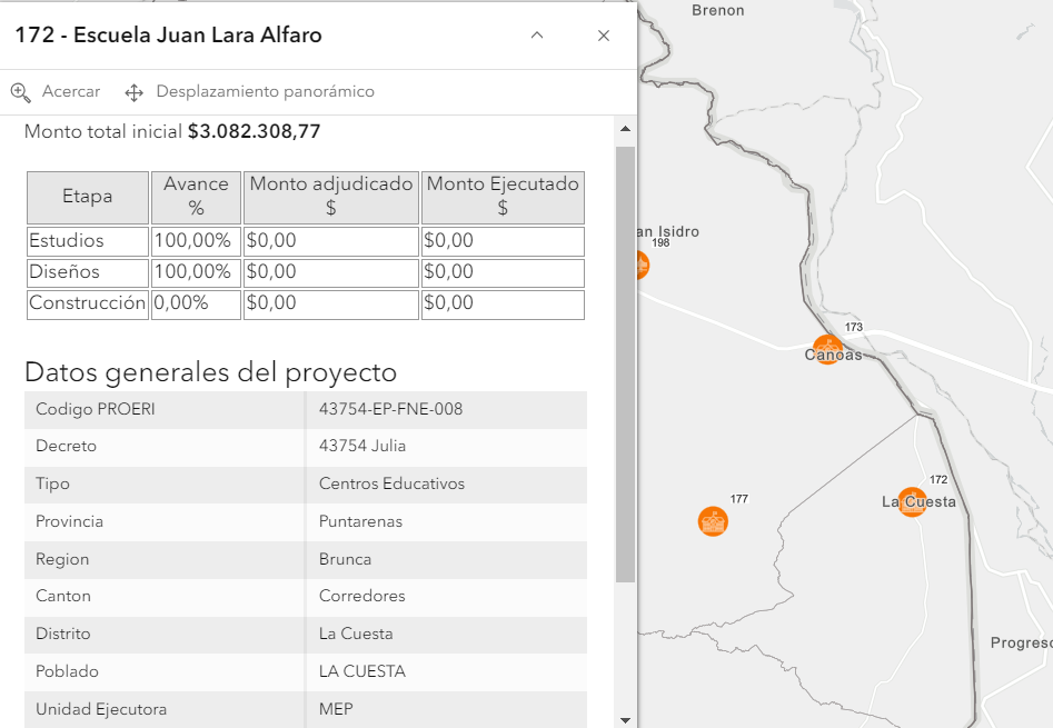 Ficha del proyecto de Escuela Juan Lara en Corredores