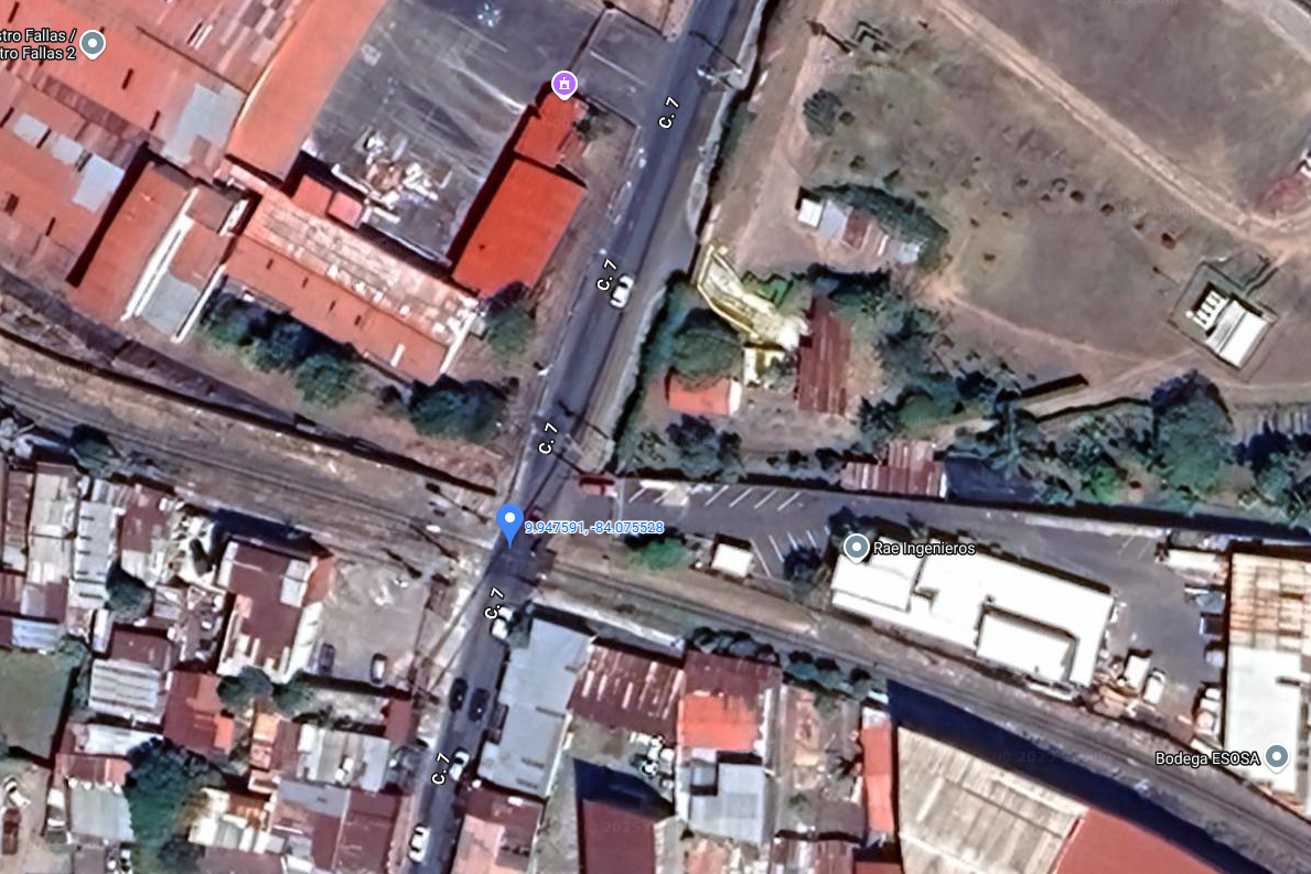 Intersección a construir. Imagen: Google Maps